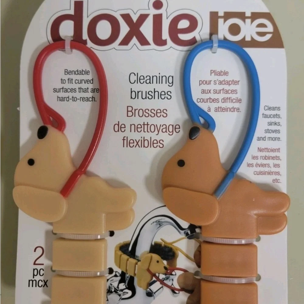 Joie nwt Doxie dog dachshund Cleaning Bendable Brushes Cleans Faucets - Picture 3 of 3